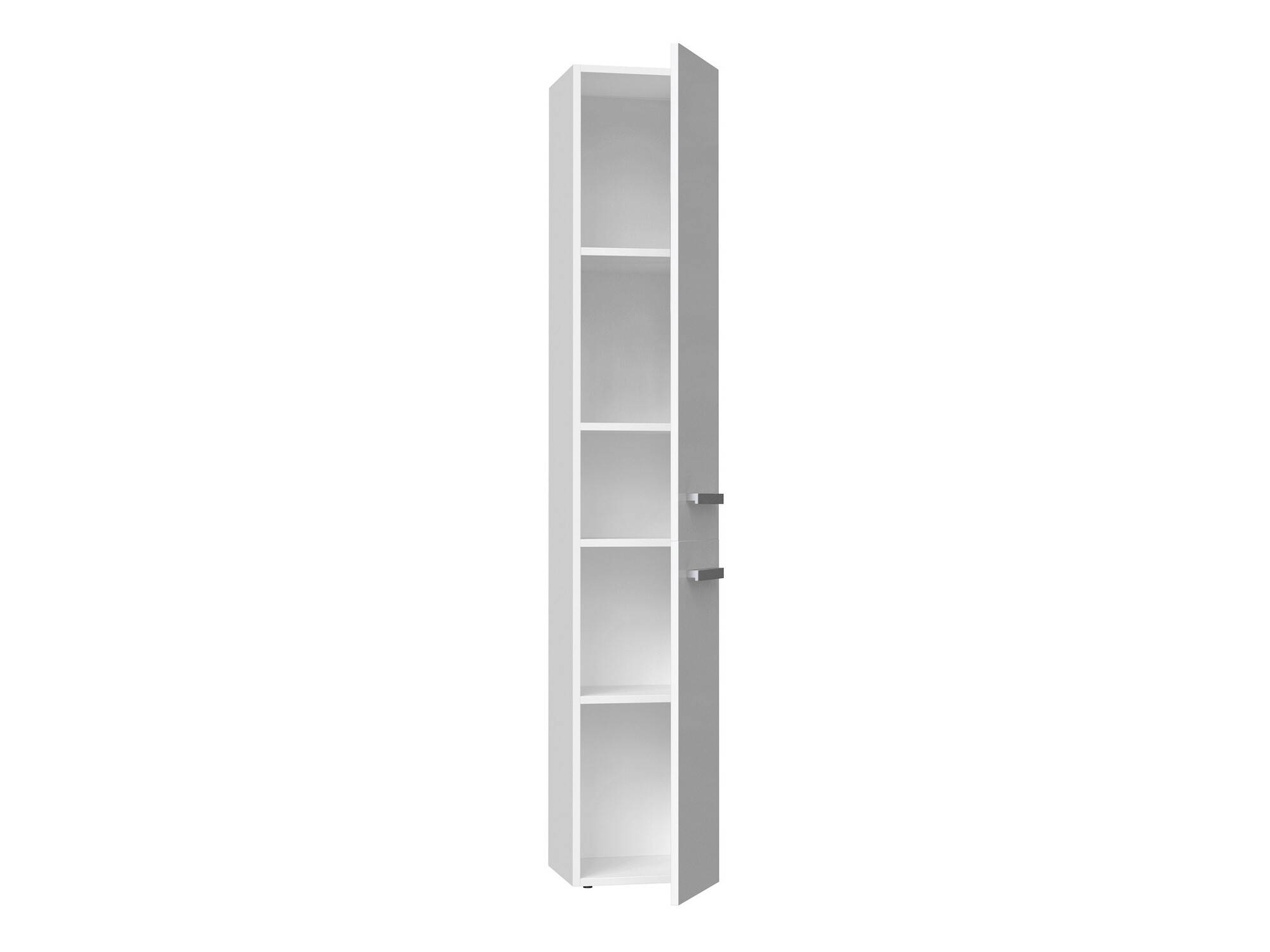 Cabinet de baie neancorat Nolmaru 105 (Alb + Alb lucios)