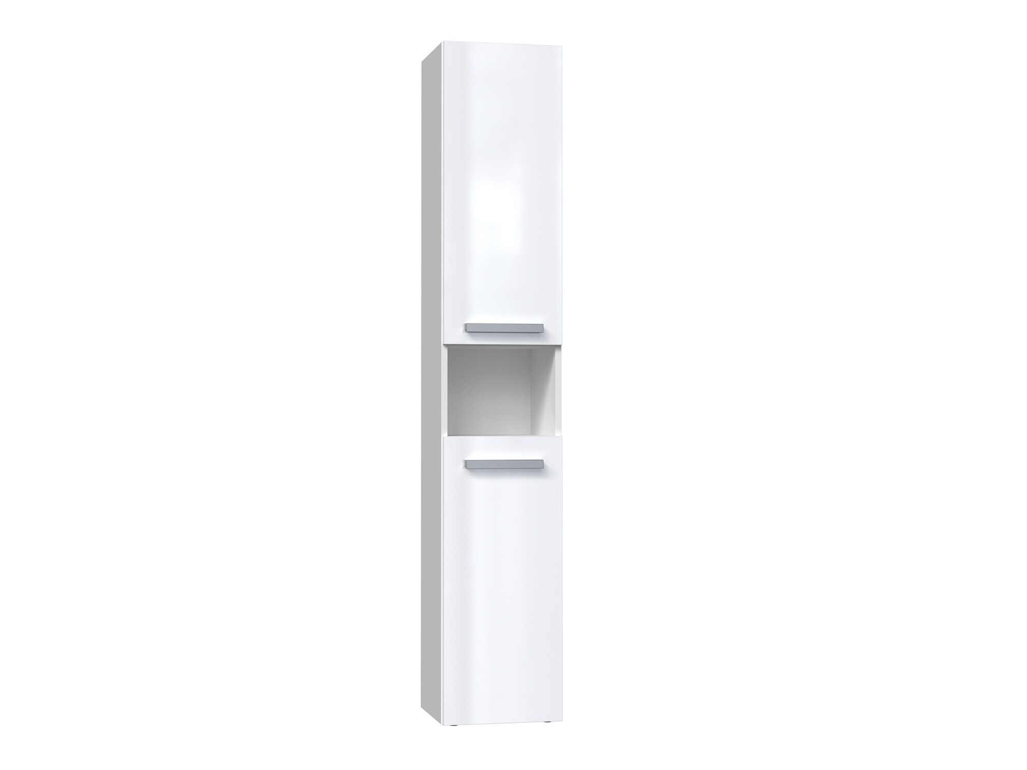 Cabinet de baie neancorat Nolmaru 106 (Alb + Alb lucios)