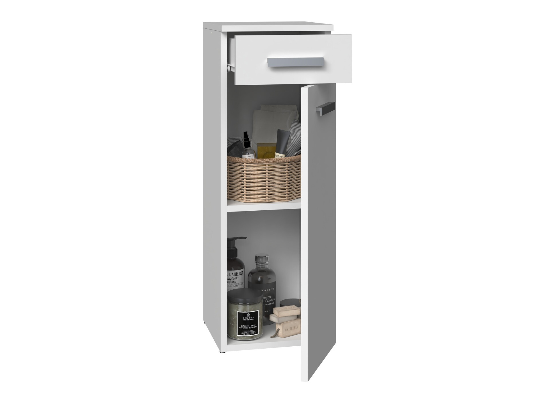 Cabinet de baie neancorat Nolmaru 109 (Alb)
