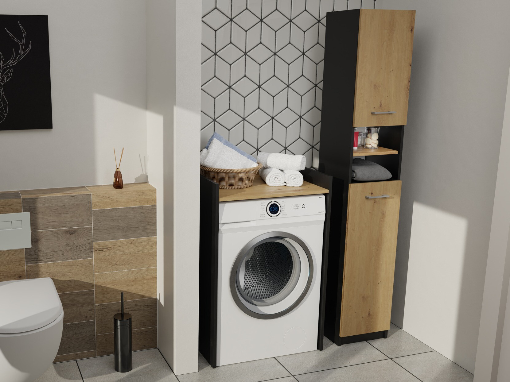 Baie raft Balelbo 102 (Antracit + Stejar artizan)