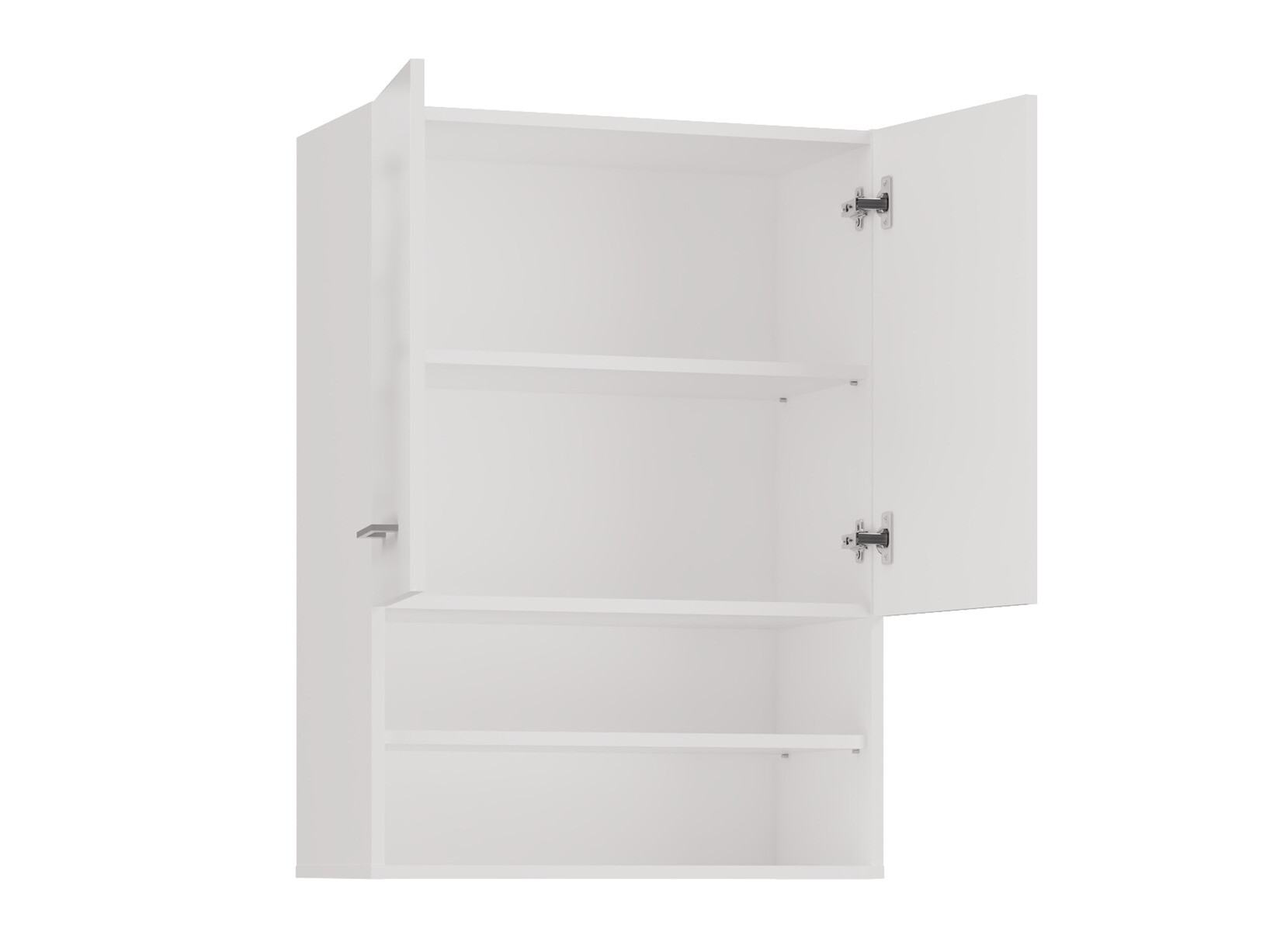 Cabinet de baie suspendat Balelbo 106 (Alb + Alb lucios)