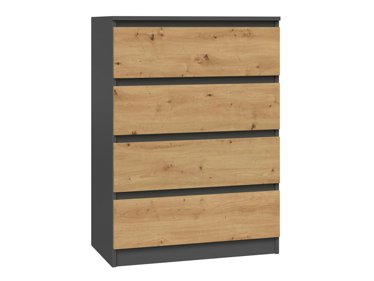 Comodă Elbvelu 105 (Antracit + Stejar artizan)