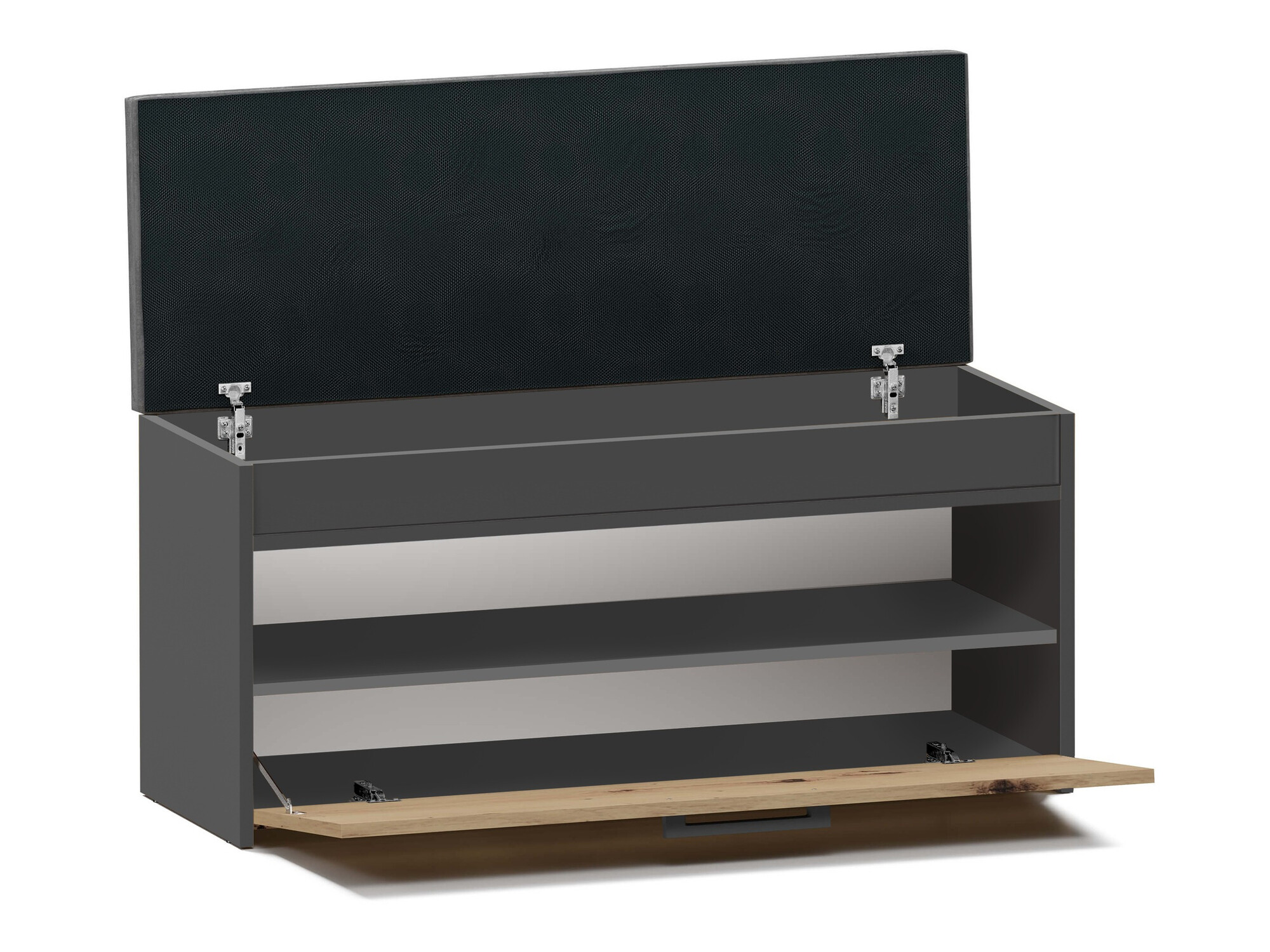 Dulap pantofi Mandeville 216 (Antracit + Stejar artizan)
