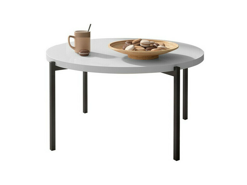 Măsuță de cafea Providence 176 (Alb lucios + Negru)