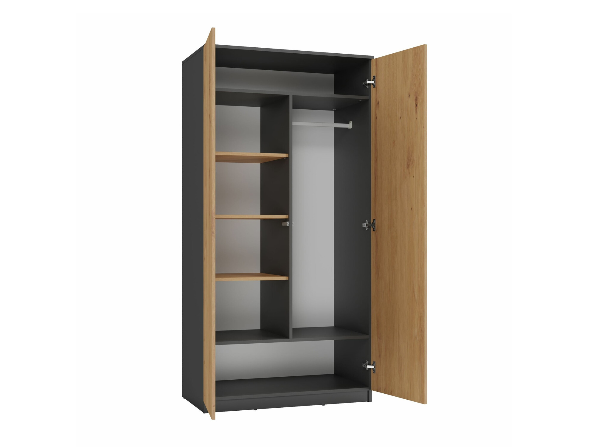 Dulap Elbvelu 117 (Antracit + Stejar artizan)
