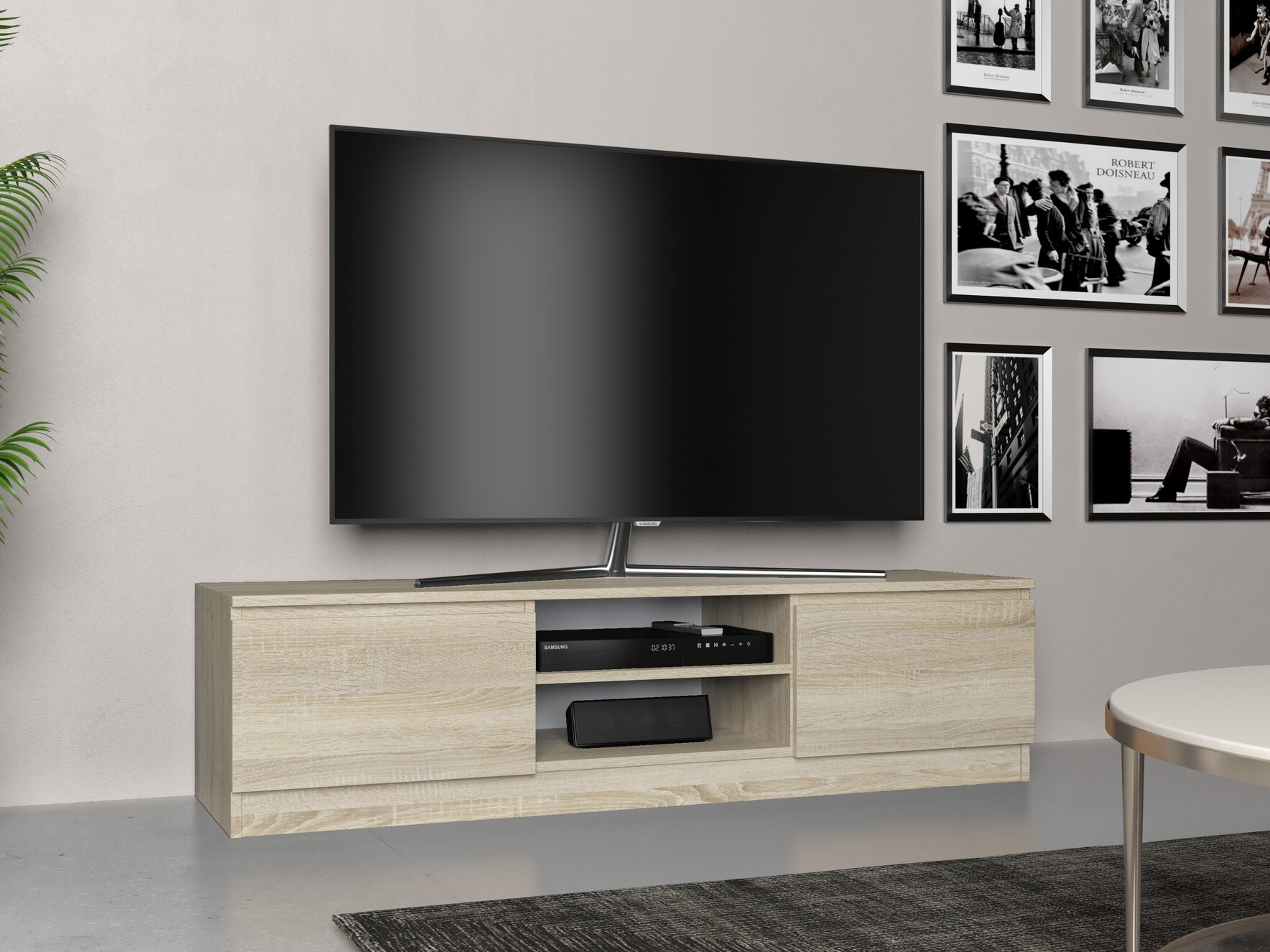 Comodă TV Elbvelu 125 (Stejar Sonoma)