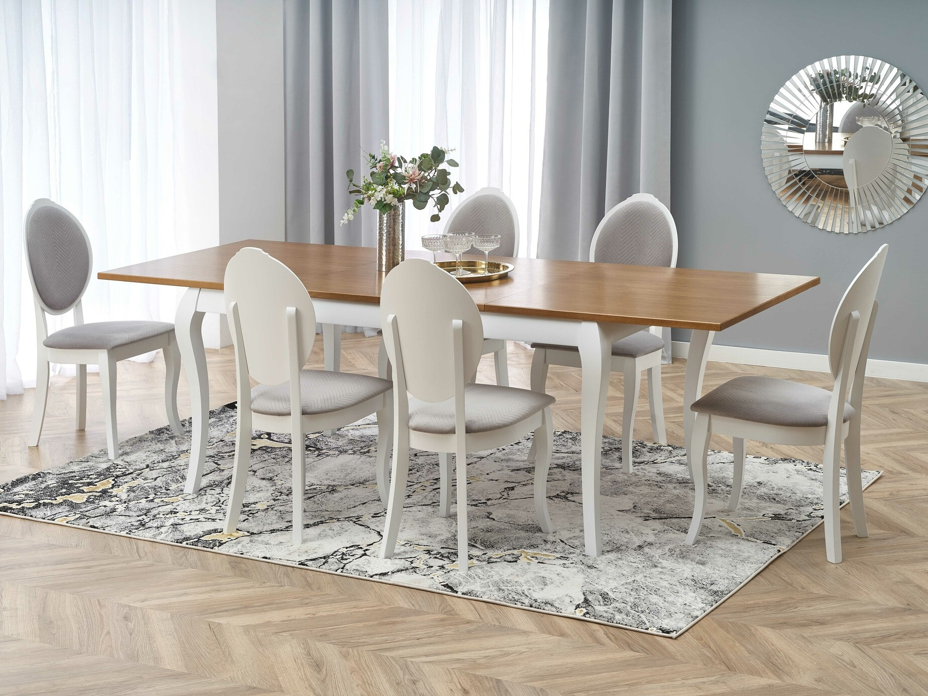 Scaun Houston 986 (Alb + Gri)