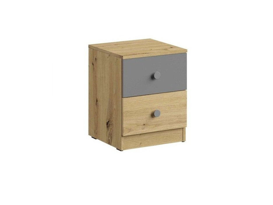 Noptieră Almira 108 (Stejar artizan + Gri)