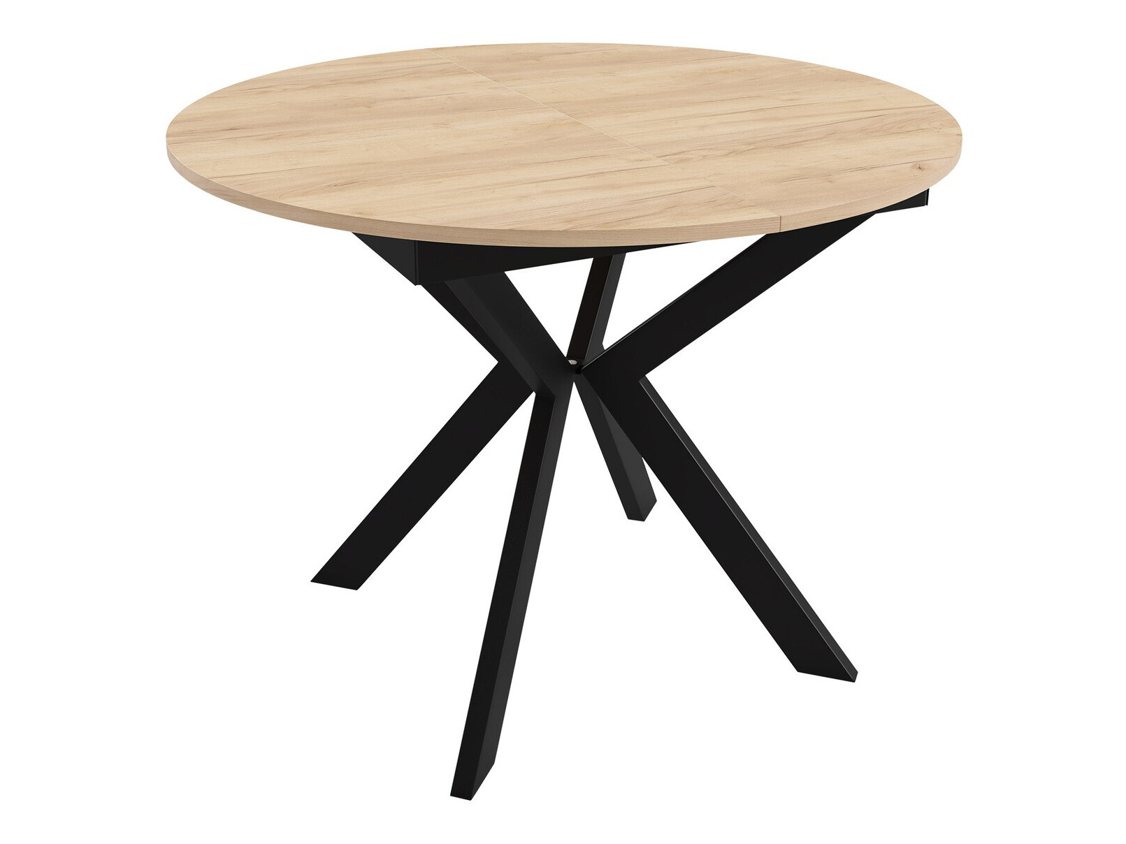Masă Oswego 112 (Negru + Stejar Craft auriu)