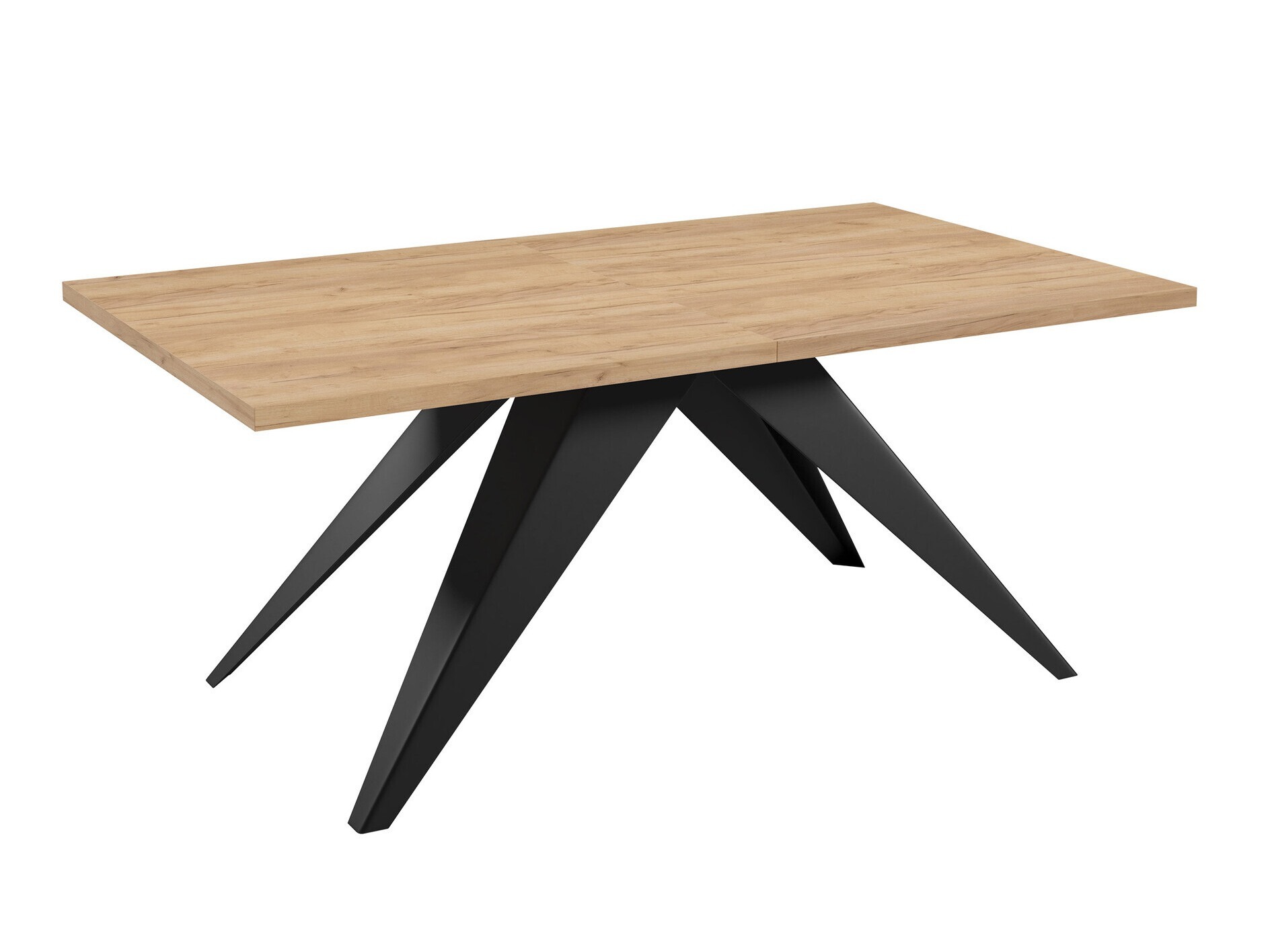 Masă Oswego 113 (Negru + Stejar Craft auriu)
