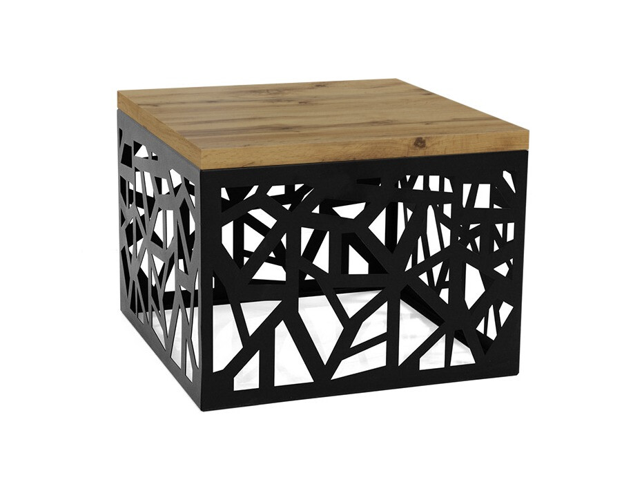 Măsuță de cafea Germantown 102 (Negru mat + Stejar)