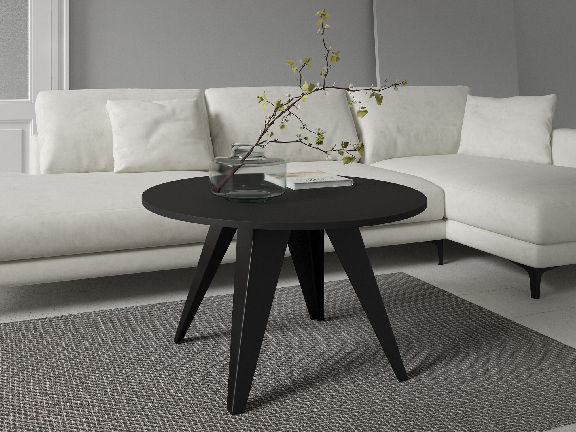 Măsuță de cafea Oswego 116 (Negru)
