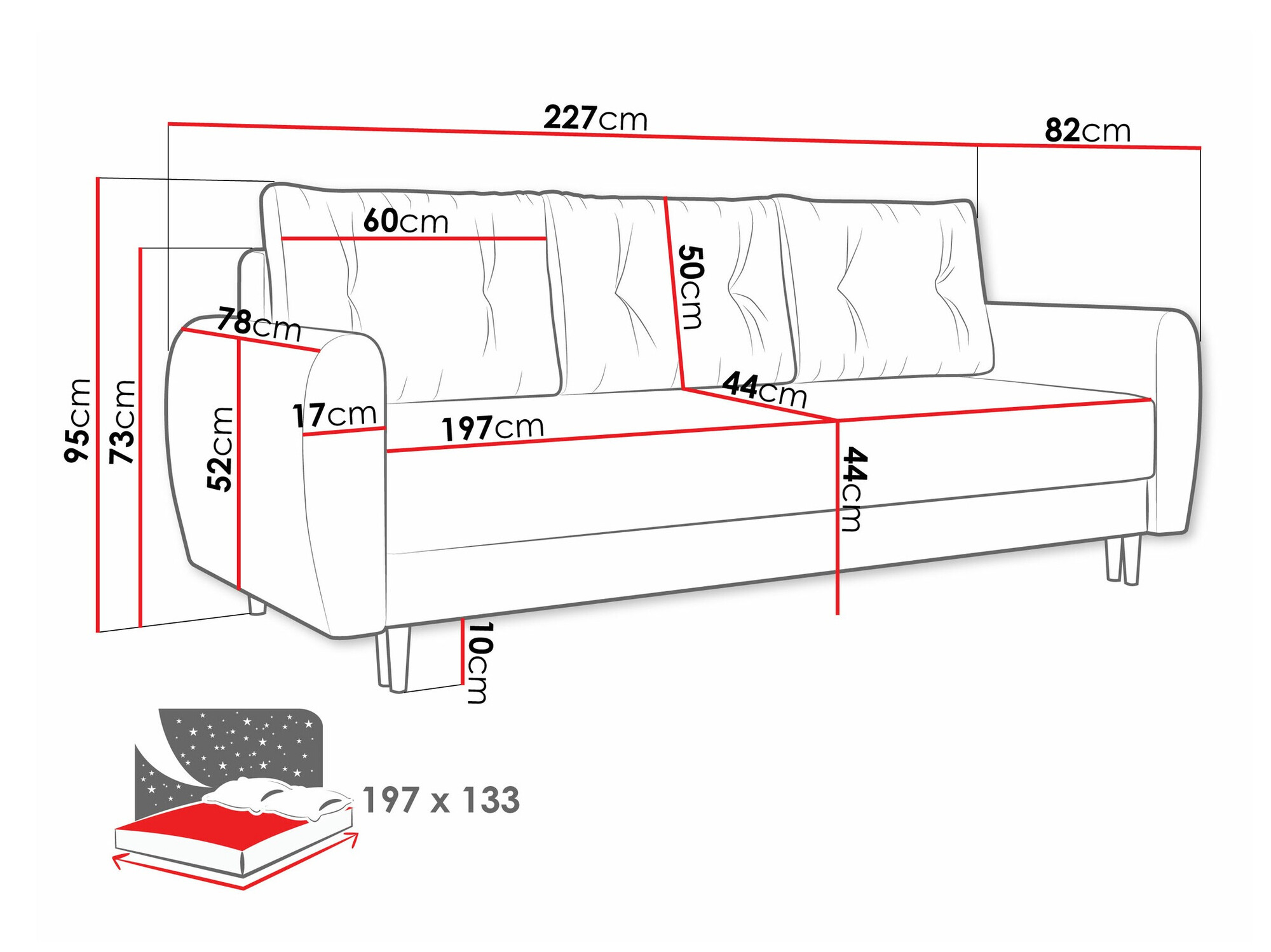 Canapea extensibilă Memphis 143 (Itaka 10)
