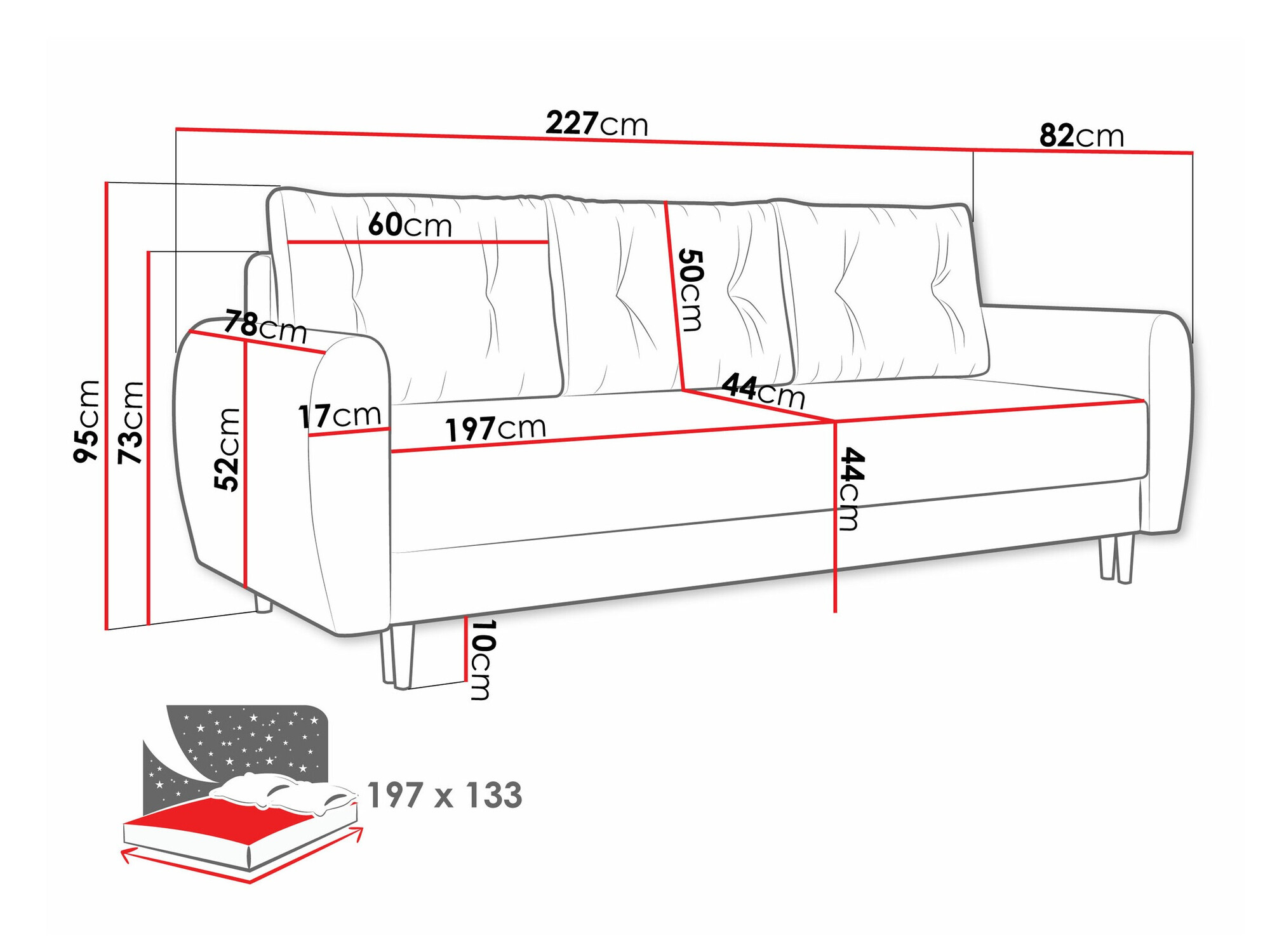Canapea extensibilă Memphis 143 (Itaka 11)