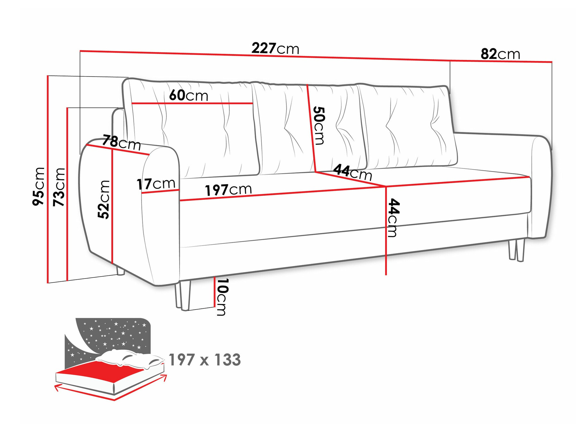 Canapea extensibilă Memphis 143 (Itaka 14)