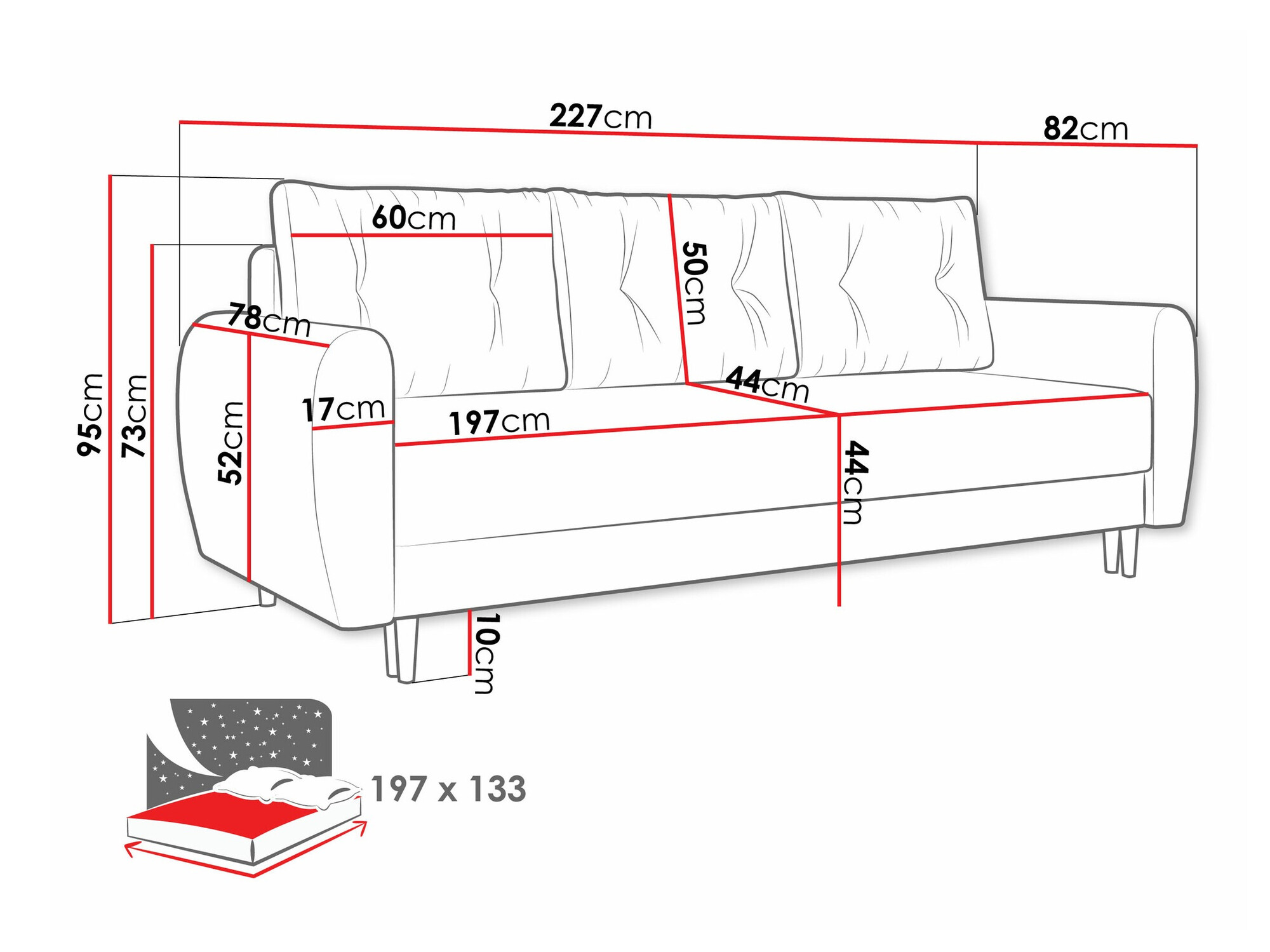 Canapea extensibilă Memphis 143 (Itaka 15)