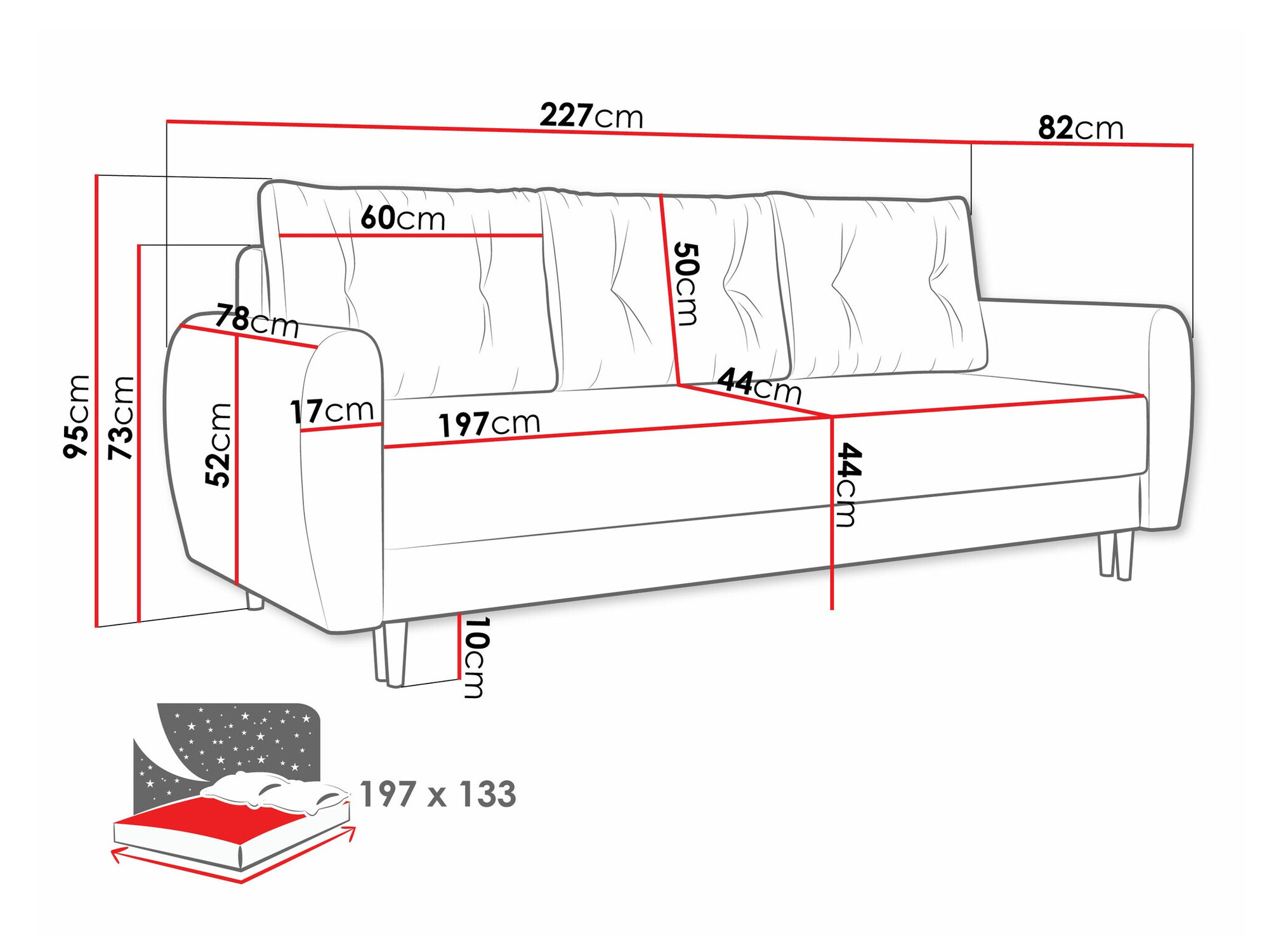 Canapea extensibilă Memphis 143 (Itaka 16)
