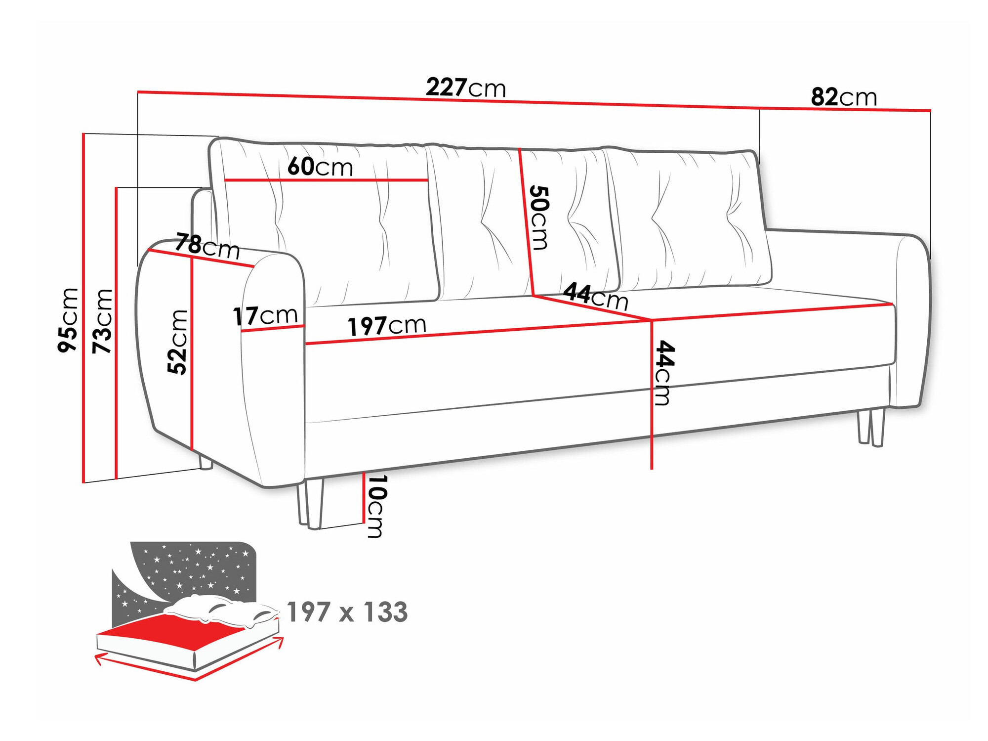 Canapea extensibilă Memphis 143 (Itaka 33)
