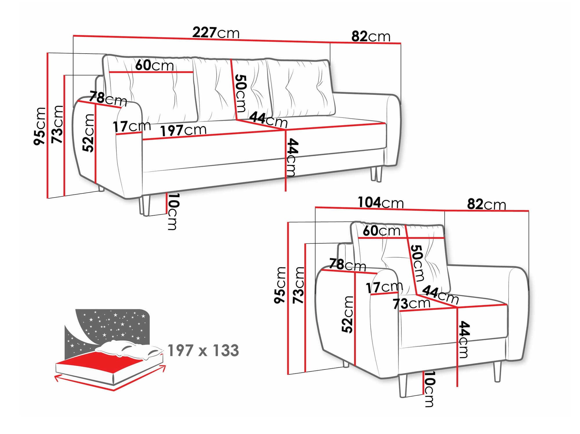 Set mobilier tapițat Memphis 145 (Itaka 10)