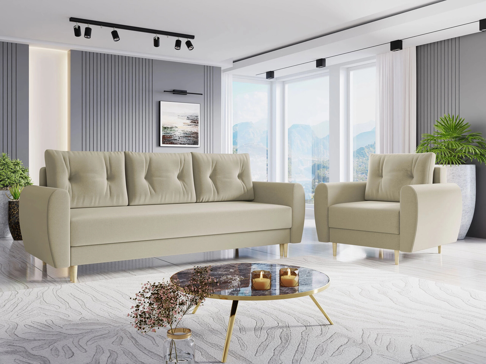 Set mobilier tapițat Memphis 145 (Itaka 16)