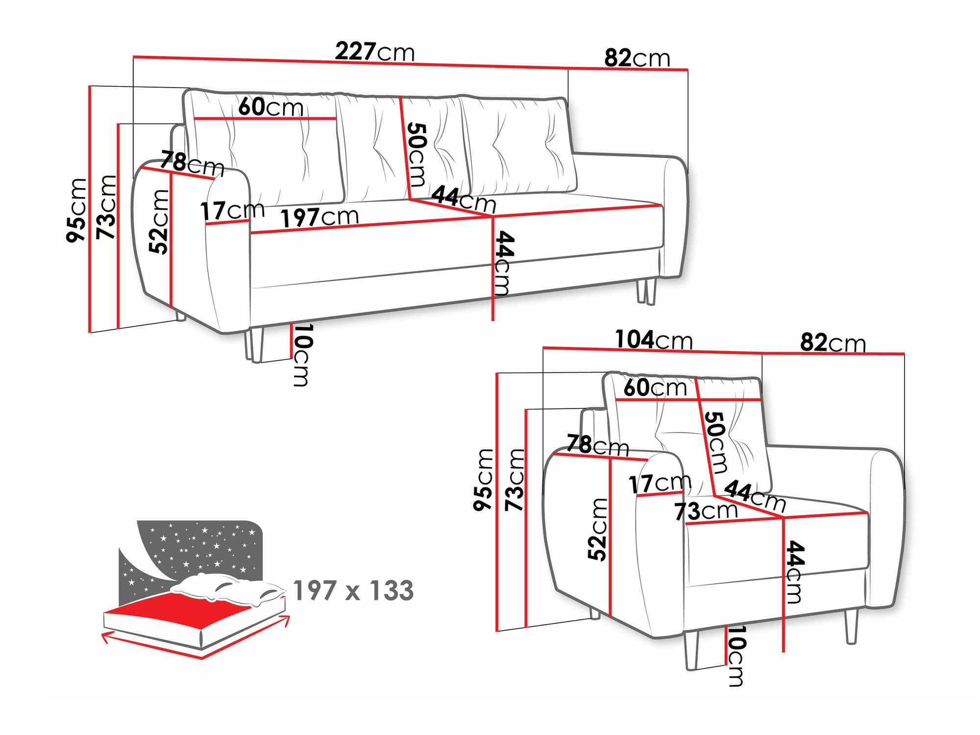 Set mobilier tapițat Memphis 145 (Itaka 16)