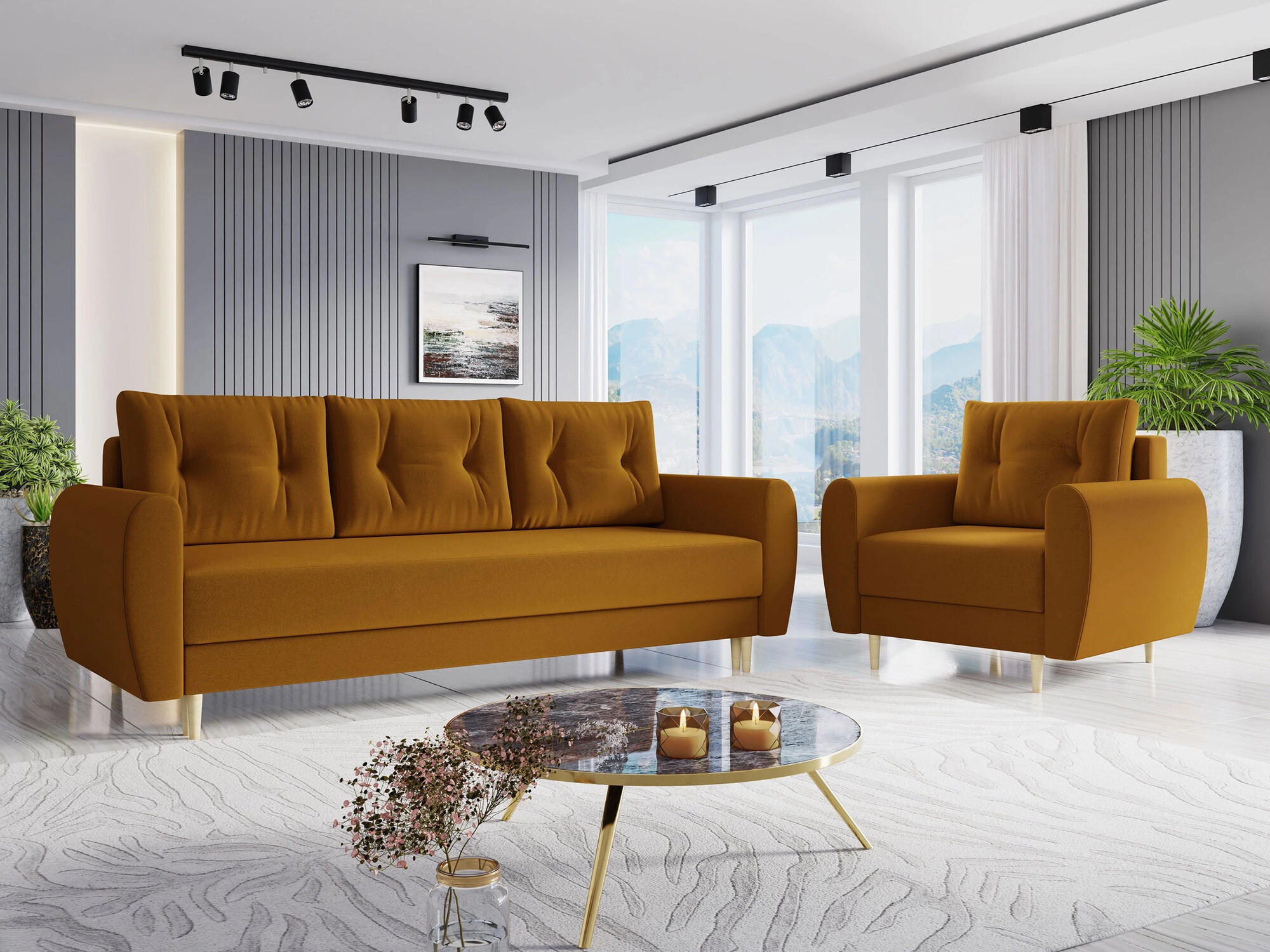 Set mobilier tapițat Memphis 145 (Itaka 33)