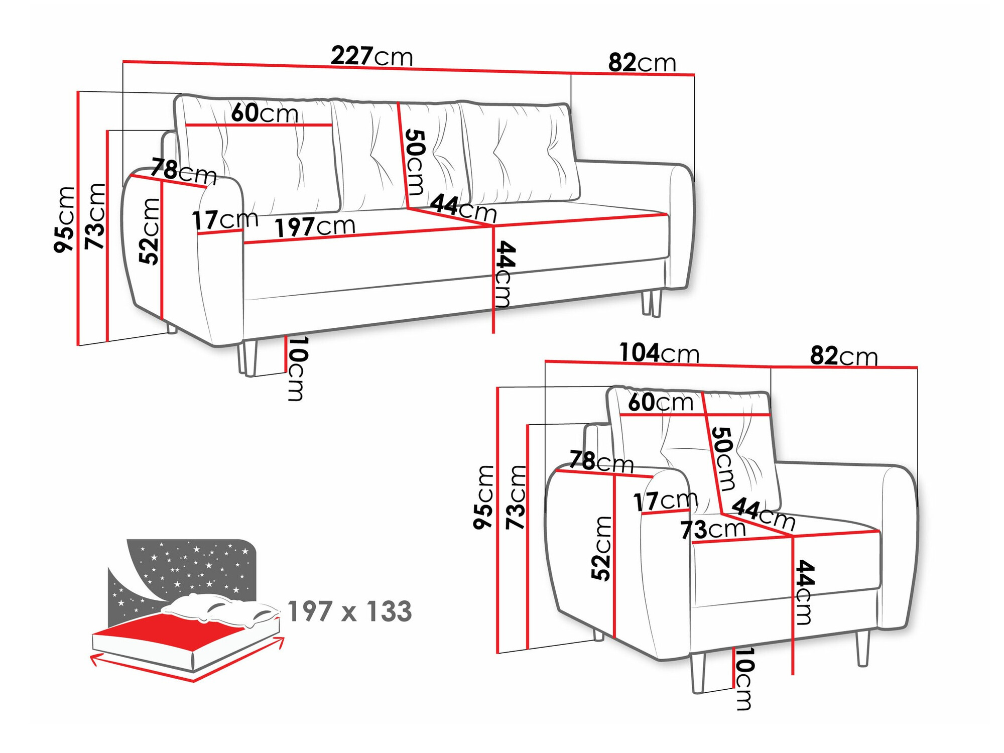 Set mobilier tapițat Memphis 145 (Itaka 33)