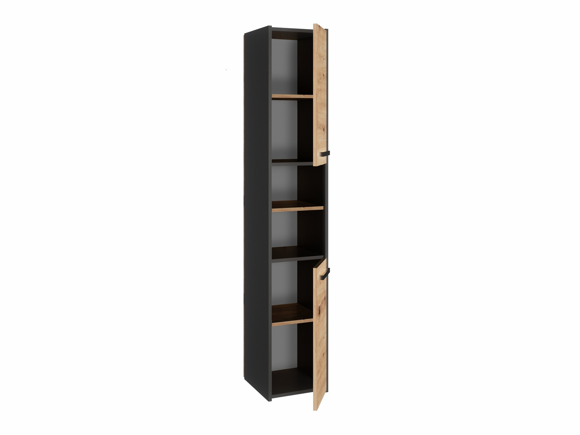 Cabinet de baie neancorat Mandeville 248 (Antracit + Stejar artizan)
