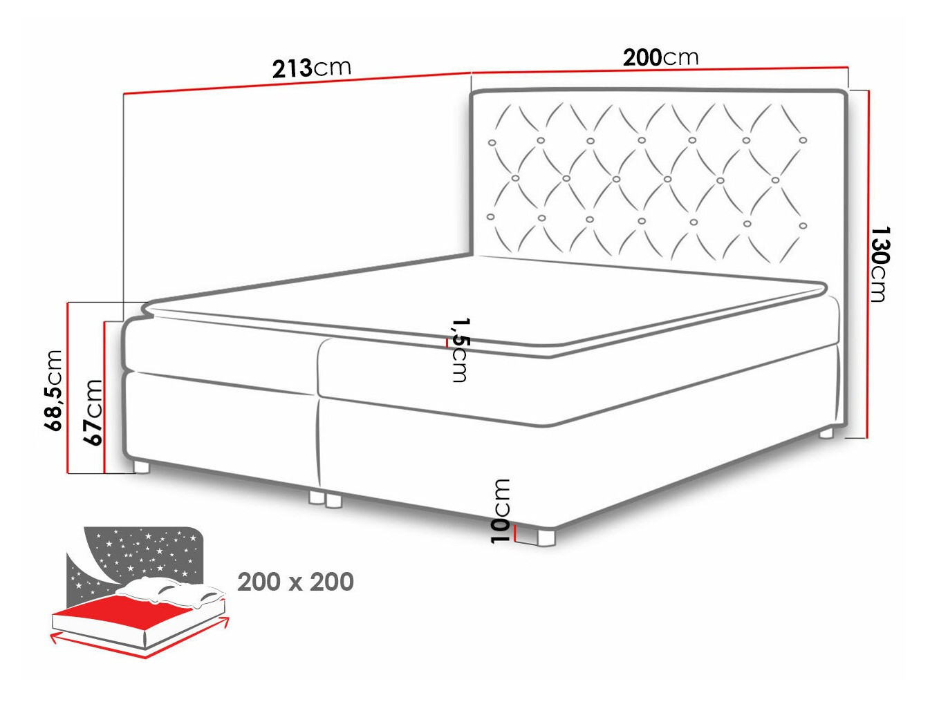 Pat boxspring Domus (Primo 8801)
