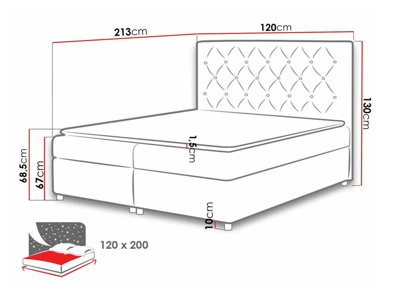 Pat boxspring Domus (Primo 8804)
