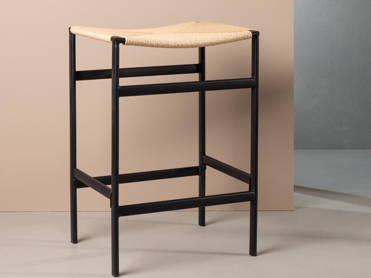 Scaun de bar Dallas 4564 (Negru + Maro deschis)