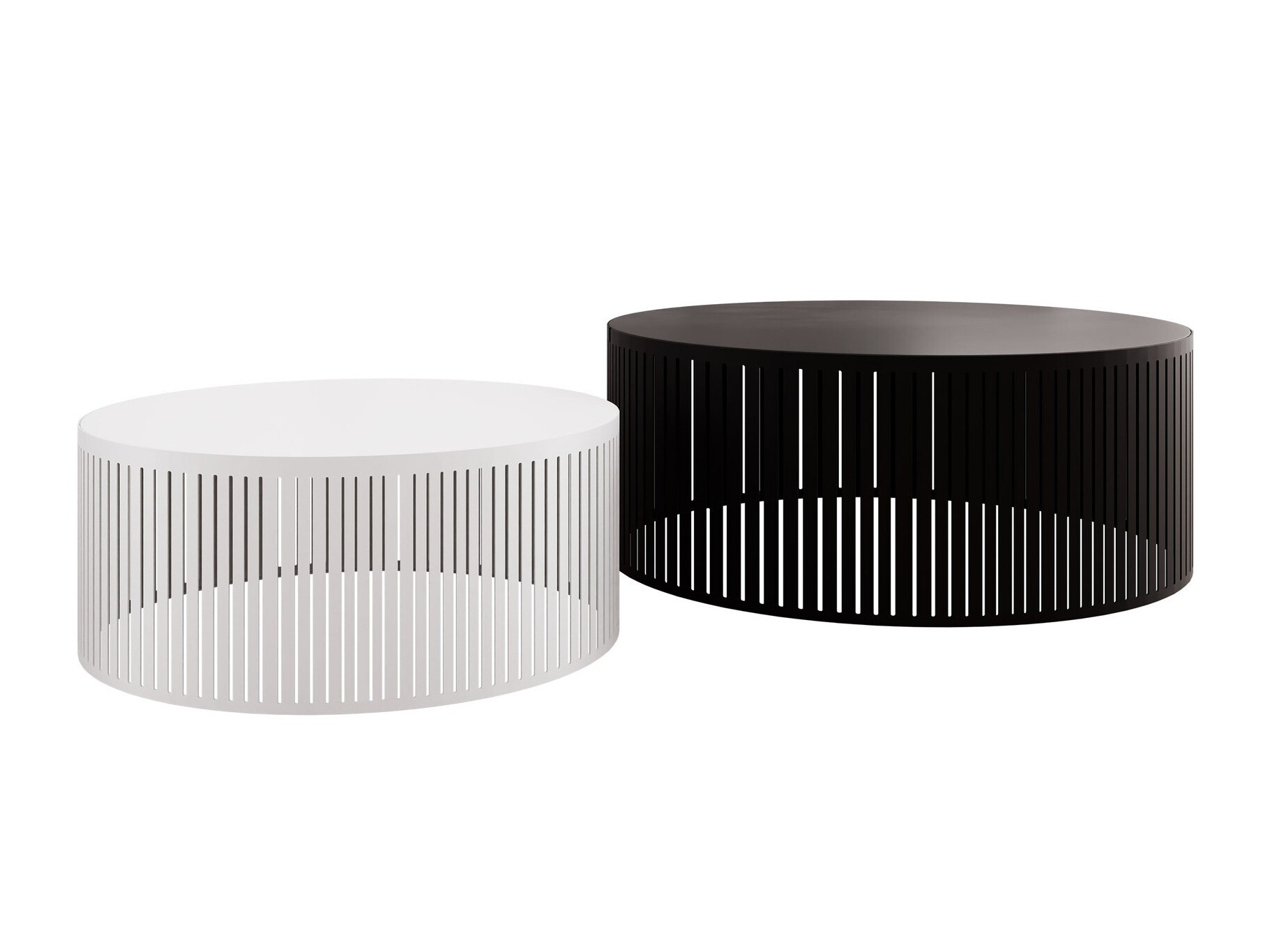 Set de măsuțe de cafea Prunis (Alb + Negru)
