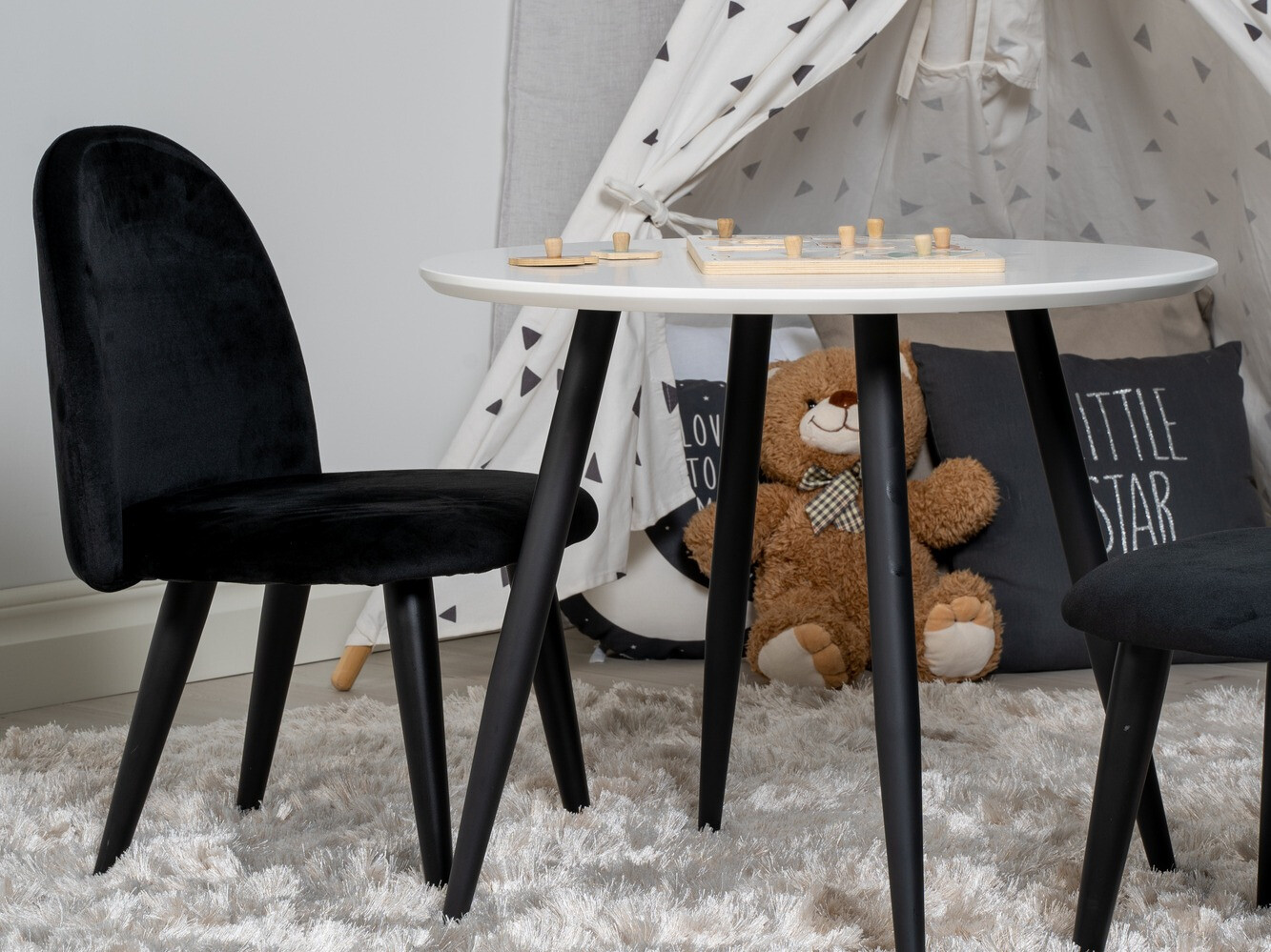 Scaun pentru copii Dallas 165 (Negru)