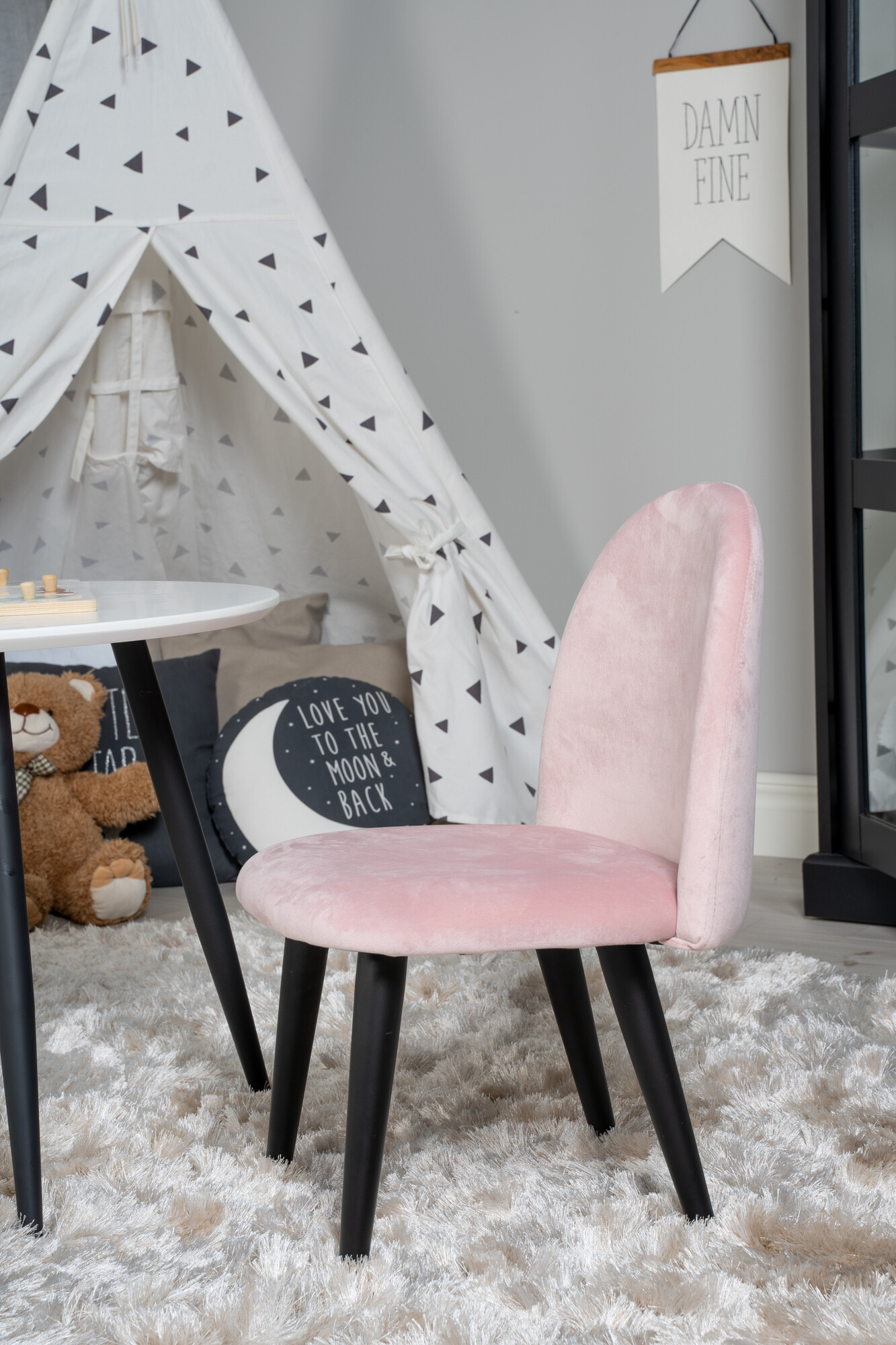Scaun pentru copii Dallas 165 (Roze + Negru)