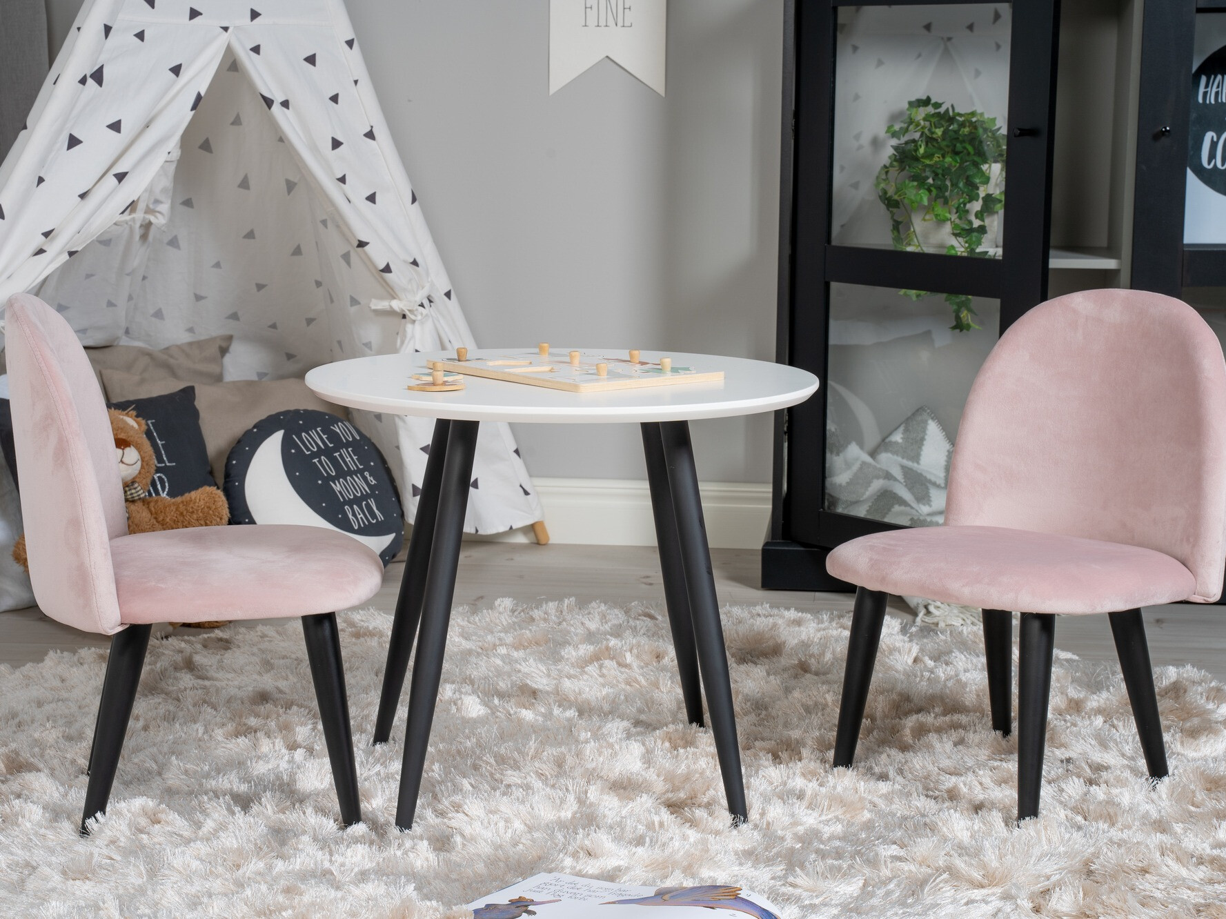 Scaun pentru copii Dallas 165 (Roze + Negru)