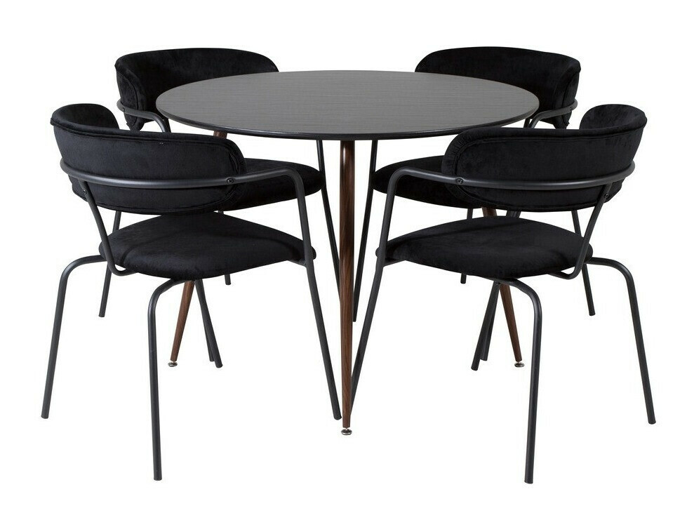 Set de mese Dallas 285 (Negru + Nuca)