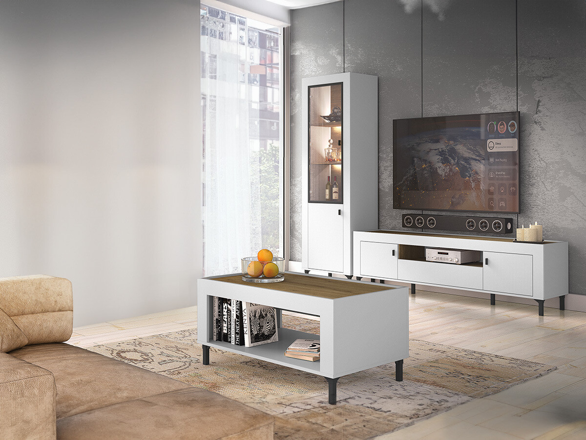 Set de living Mormavu 114 (Mat alb)