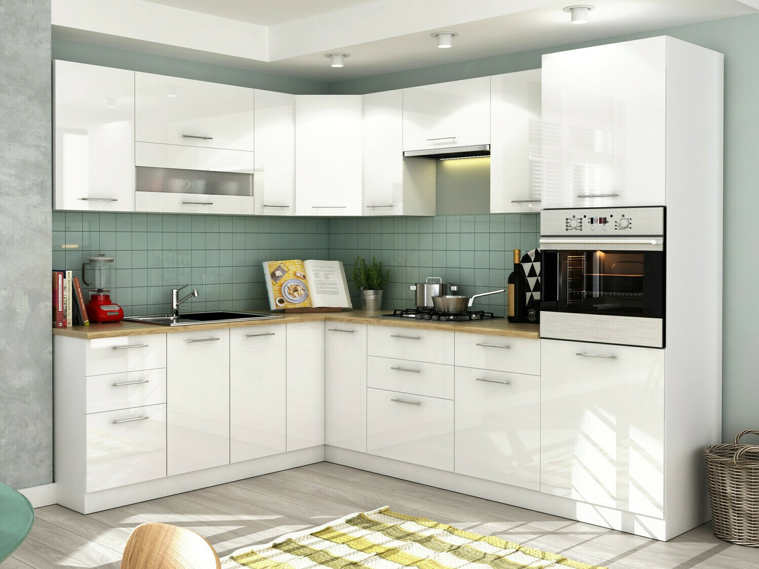 Dulap de perete modular Tiffa White 124