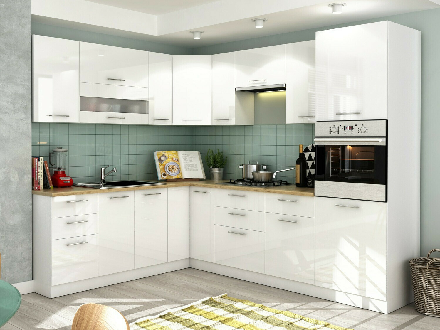 Dulap de perete modular Tiffa White 125
