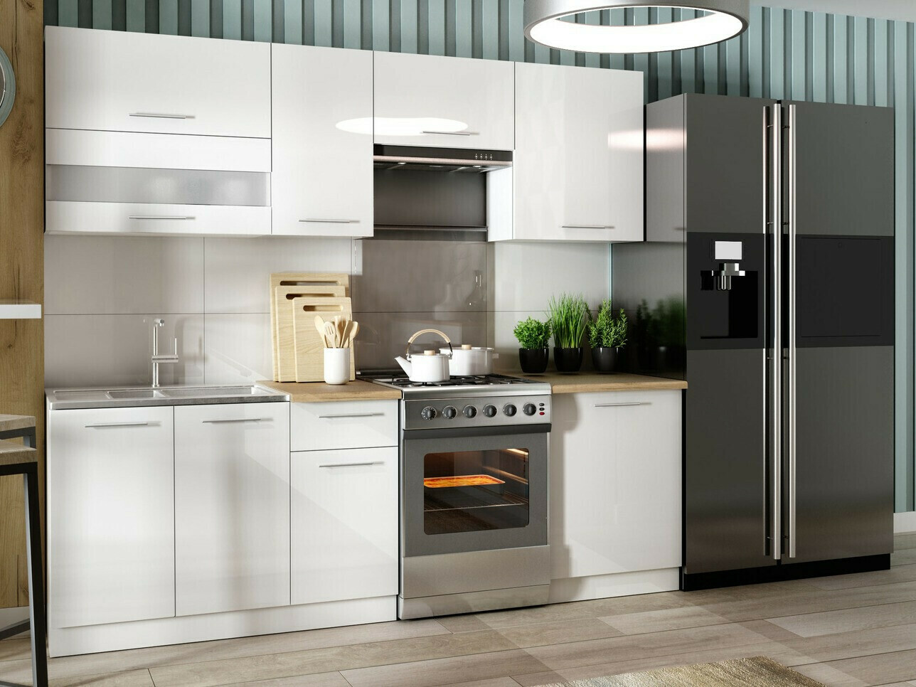 Dulap de perete modular Tiffa White 128
