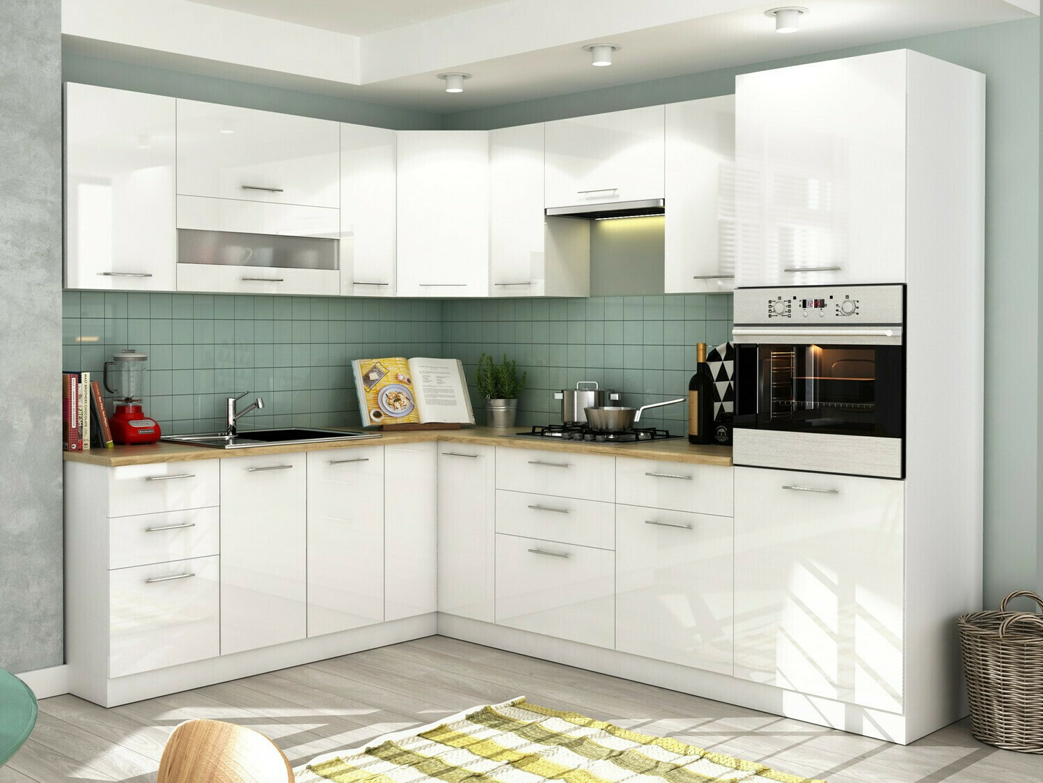 Dulap de perete modular Tiffa White 128