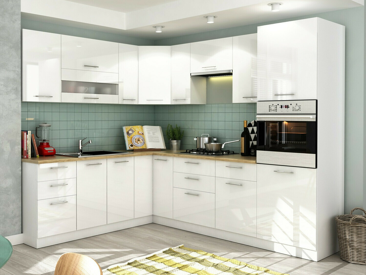 Dulap de perete modular Tiffa White 129