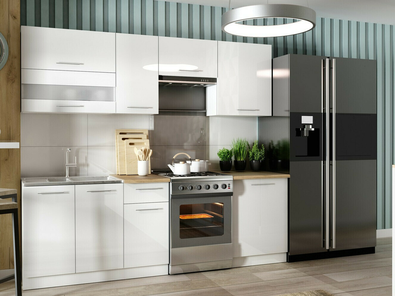 Dulap de perete modular Tiffa White 129