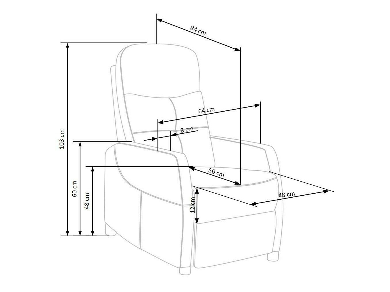 Fotoliu recliner Houston 992 (Bluvel 28)