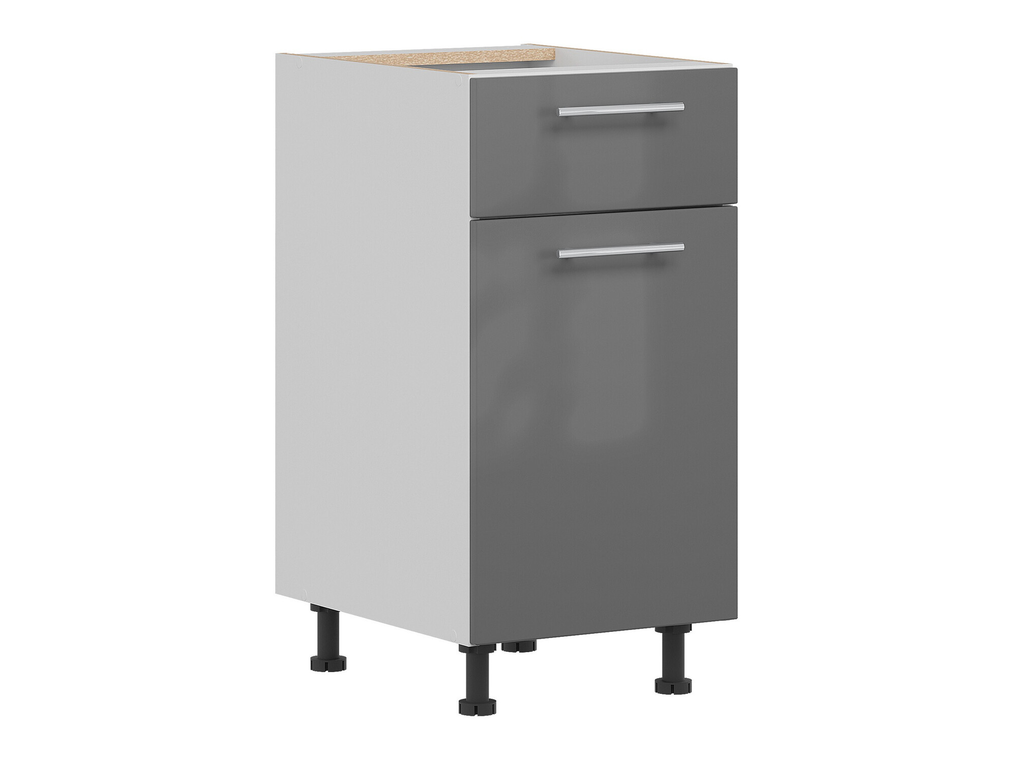 Dulap modular cu sertar și uși Tiffa Grey 138
