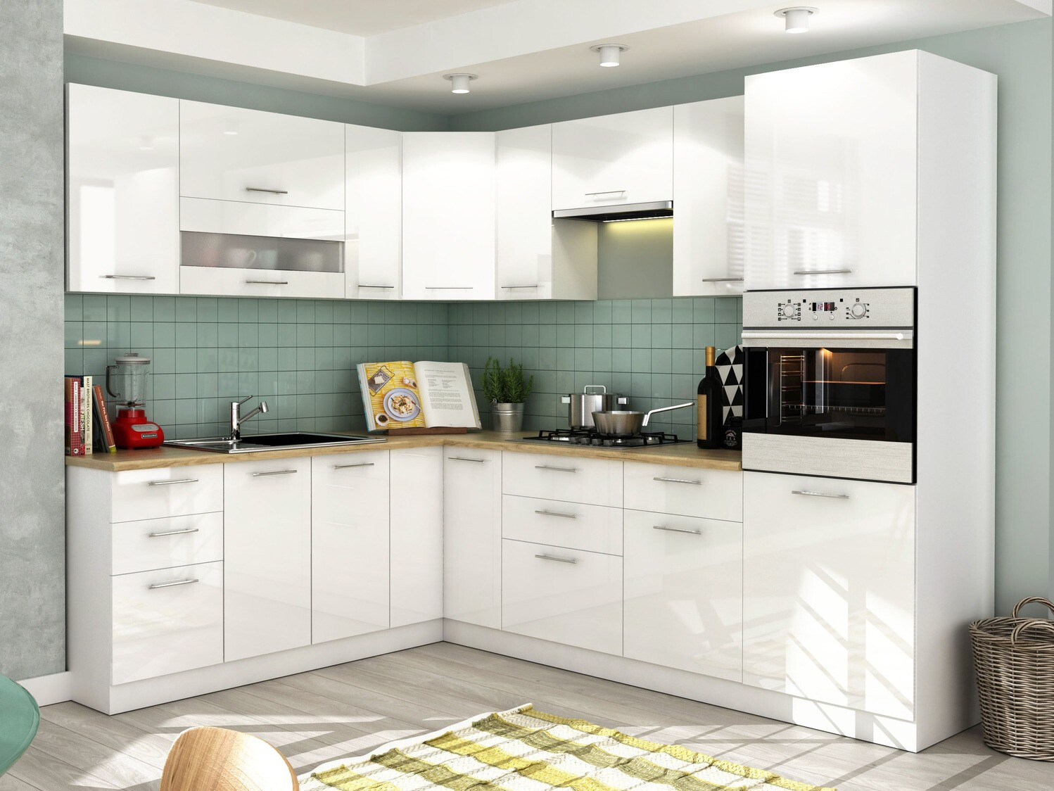 Dulap modular cu uși Tiffa White 139