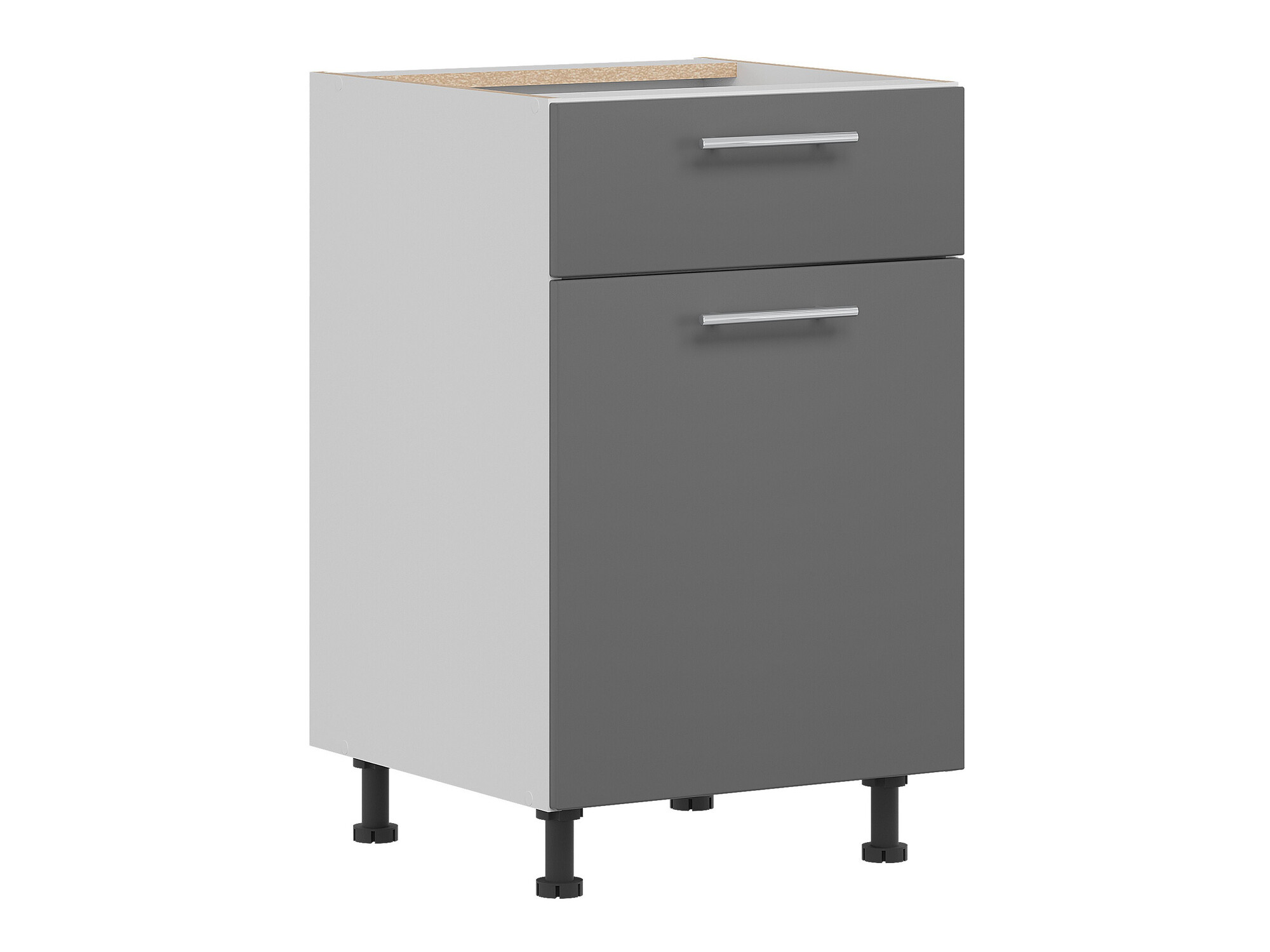 Dulap modular cu sertar și uși Tiffa Grey 140