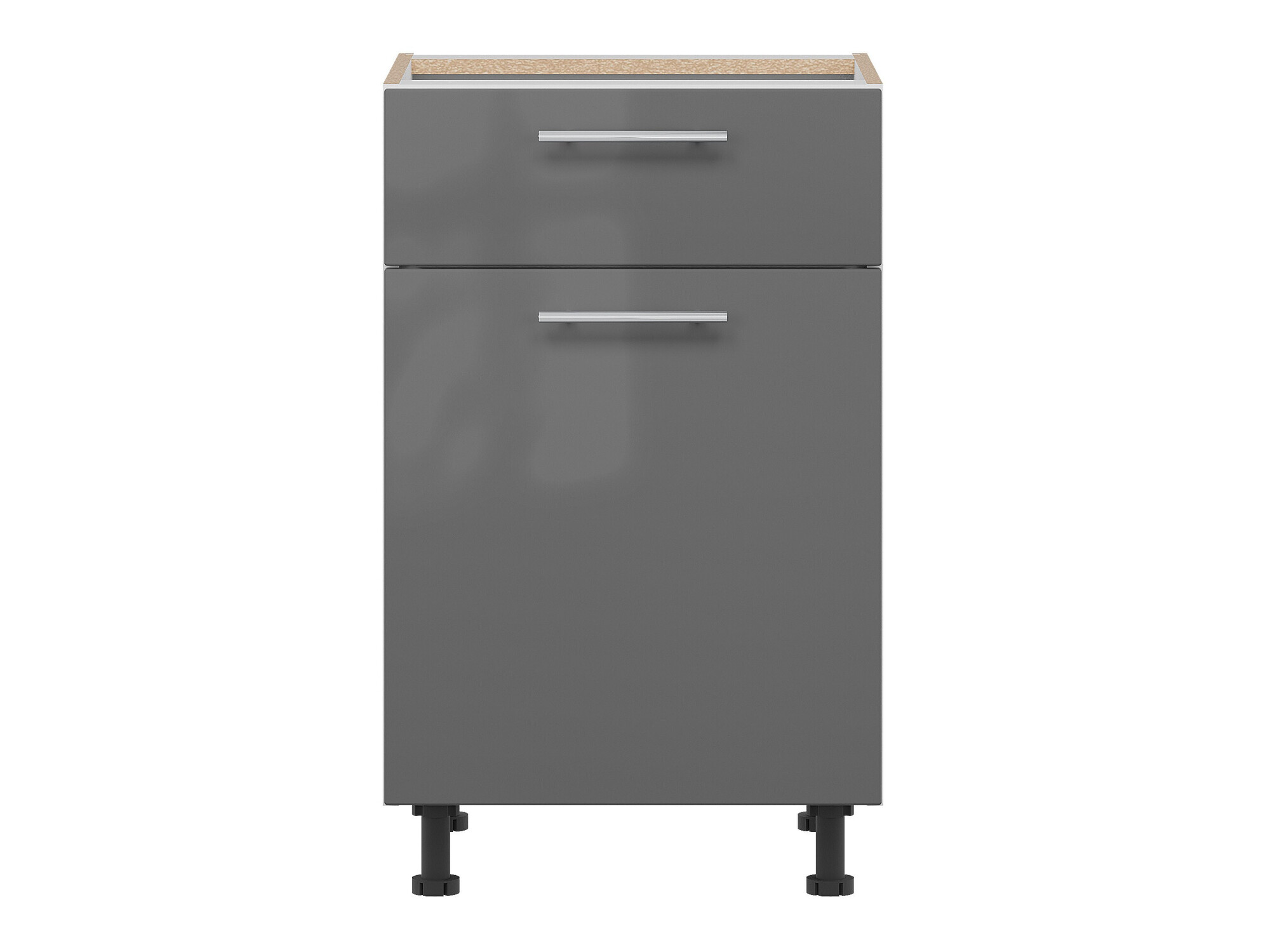 Dulap modular cu sertar și uși Tiffa Grey 140