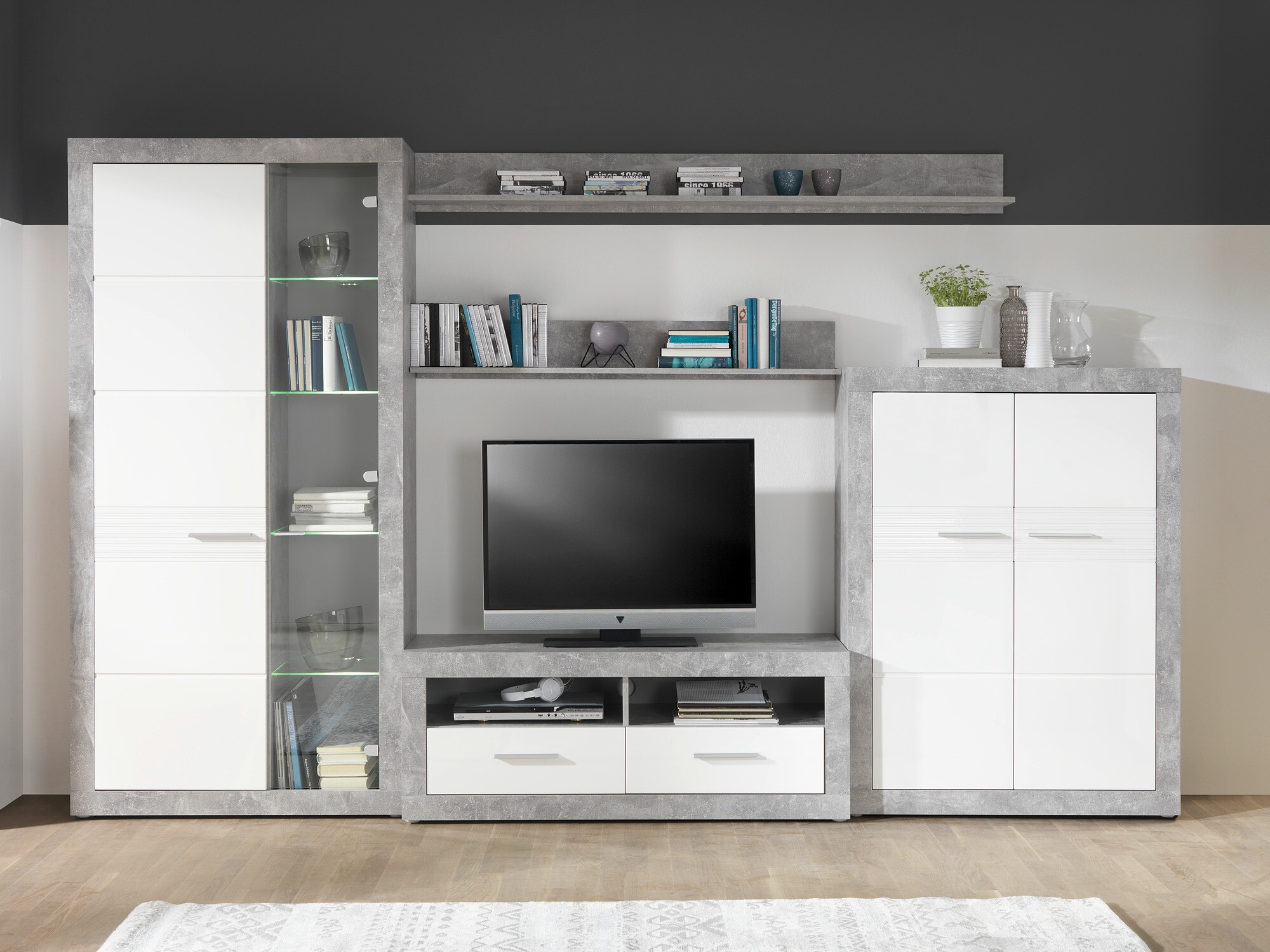 Set de living Romfera 115 (Gri + Alb)