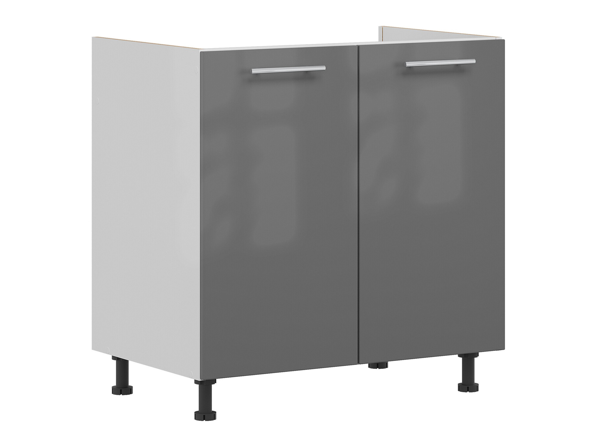 Dulap modular cu uși pentru chiuvetă Tiffa Grey 125